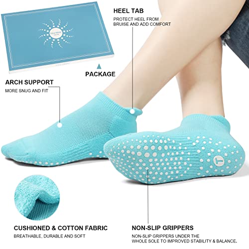 Colorful 6-8 Non-Slip Grip Yoga Socks for Women