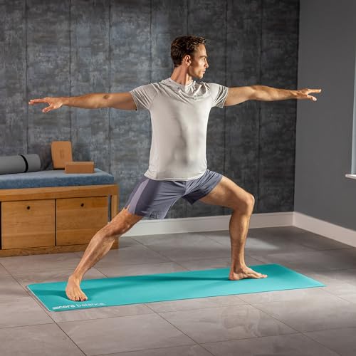Versatile Teal Yoga Fitness Mat with Carry Strap