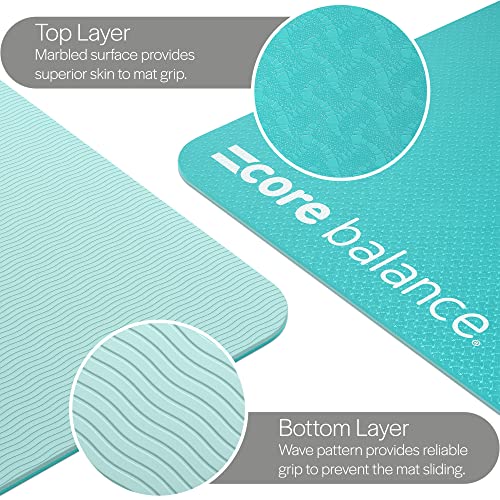 Versatile Teal Yoga Fitness Mat with Carry Strap