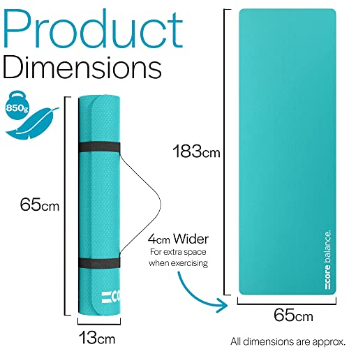 Versatile Teal Yoga Fitness Mat with Carry Strap