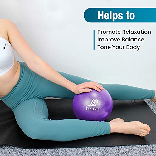 Beenax Soft Pilates Ball - 9 Inch Fitness Ball