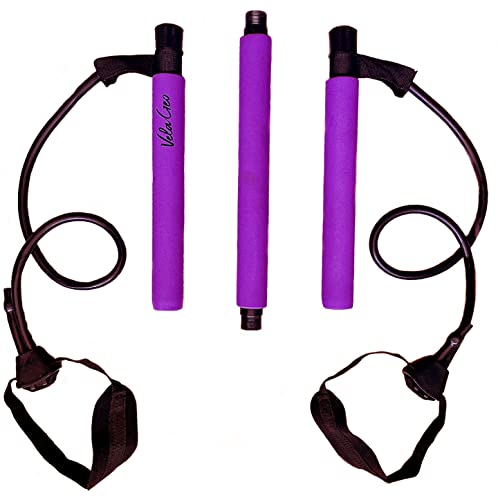 Velageo All-in-one Pilates Bar Kit with Resistance Bands