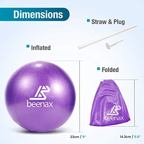 Beenax Soft Pilates Ball - 9 Inch Fitness Ball