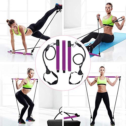 Velageo All-in-one Pilates Bar Kit with Resistance Bands