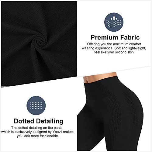 Yaavii High Waisted Women's Yoga Leggings - Black