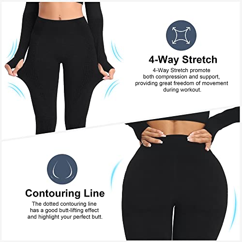 Yaavii High Waisted Women's Yoga Leggings - Black