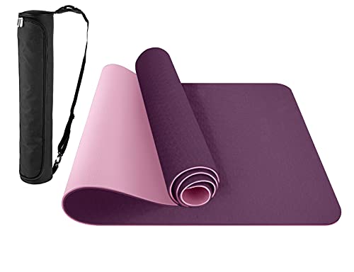 Premium Non-Slip TPE Yoga Mat + Bonus Carry Bag