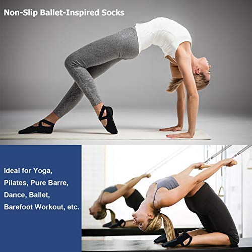 Women's Non-Slip Yoga Socks for Pilates, Barre & Dance