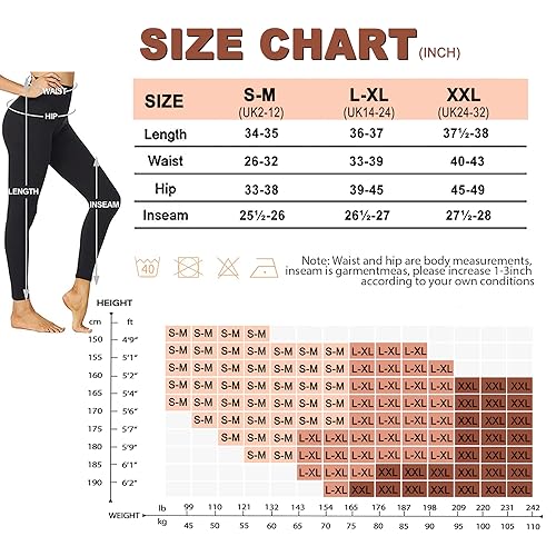 ACTINPUT Black High Waisted Tummy Control Leggings