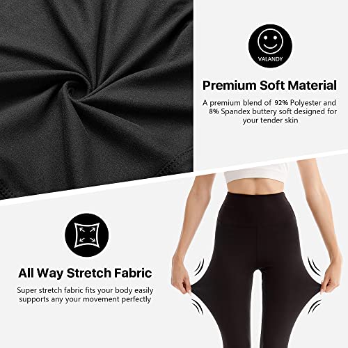 SINOPHANT High Waisted Yoga Leggings - Black XXL