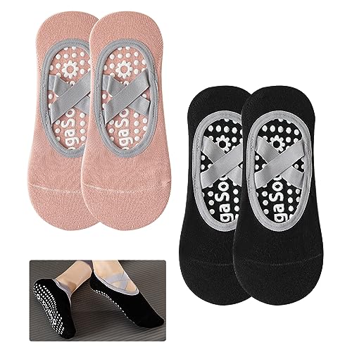 Cotton Yoga Socks - Non-Slip Pilates Socks