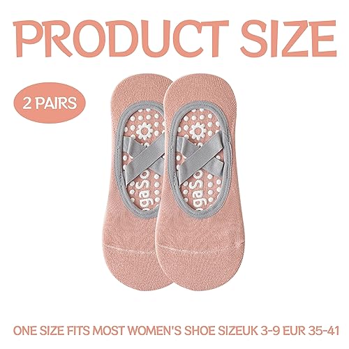 Cotton Yoga Socks - Non-Slip Pilates Socks