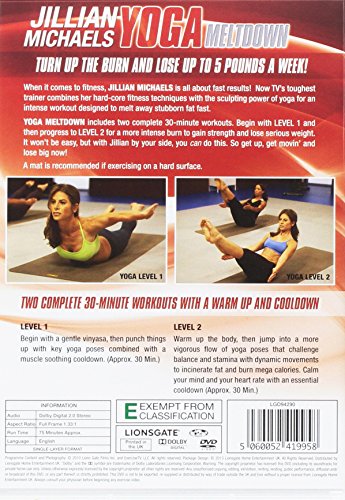 Jillian Michaels Yoga Meltdown Fitness DVD
