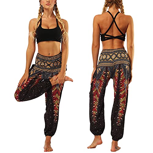 Indian Hippie Harem Pants for Women - Boho Floral Design