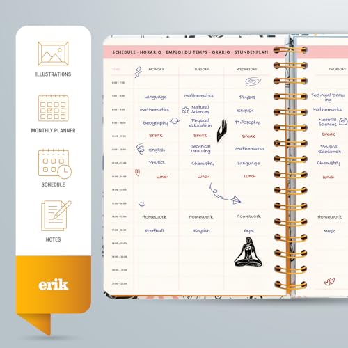 2024 A5 Yoga Weekly Planner with Stickers & Pocket