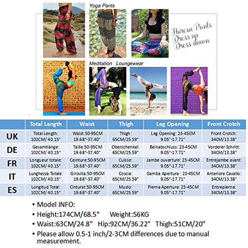 Indian Hippie Harem Pants for Women - Boho Floral Design