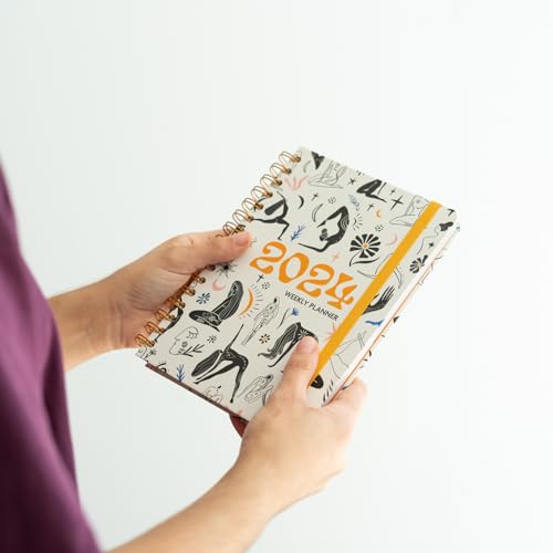 2024 A5 Yoga Weekly Planner with Stickers & Pocket