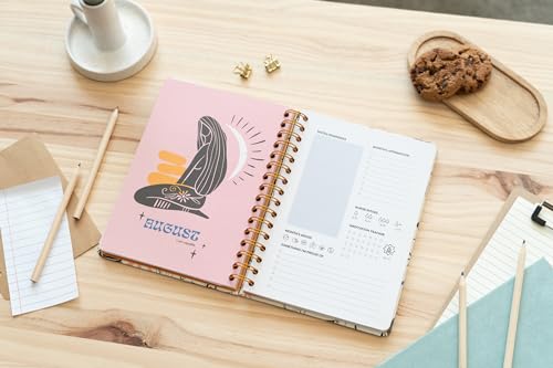 2024 A5 Yoga Weekly Planner with Stickers & Pocket