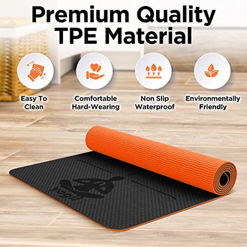 Premium TPE Yoga Mat - Eco-Friendly & Non-Slip