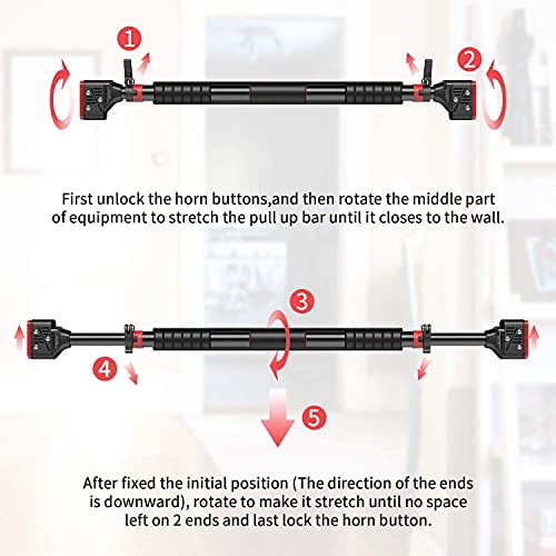 Adjustable Doorway Fitness Pull-up Bar for Home Gym