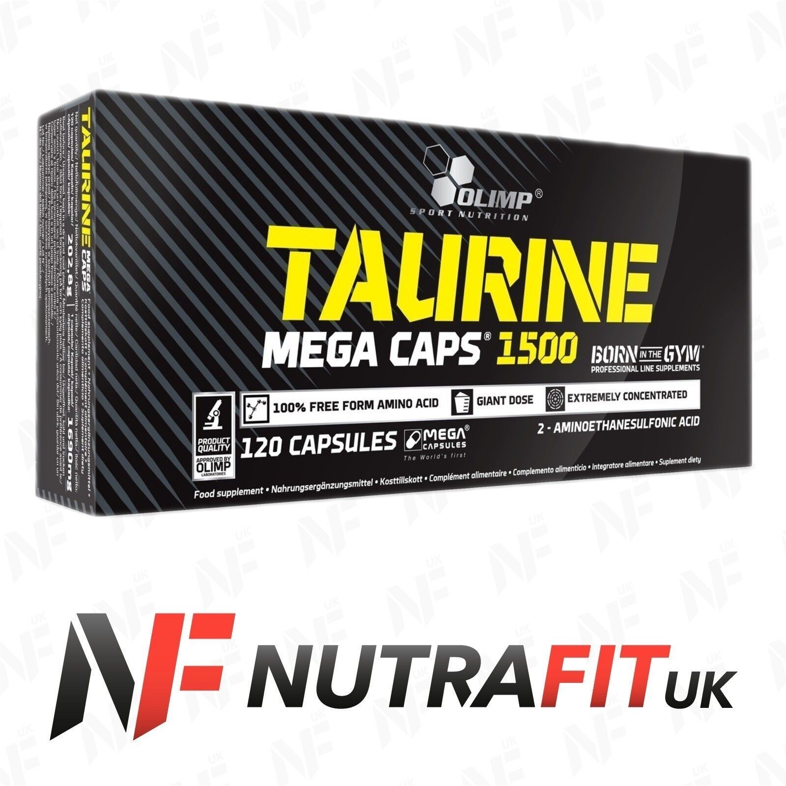 120 Mega Capsules Olimp Labs Taurine, 1500 mg