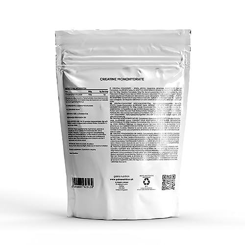 500g Creatine Monohydrate Powder, 100 Servings - Unflavoured