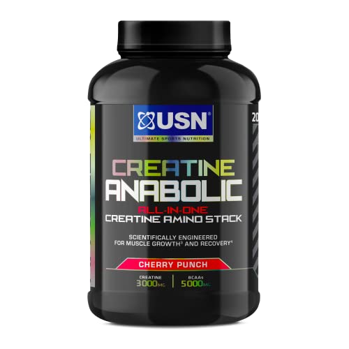 USN Creatine Anabolic Muscle Building Stack, Cherry
