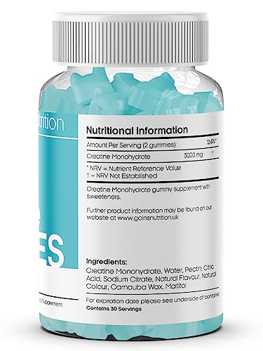 3000mg Creatine Gummies - Natural Berry Flavored - Vegan