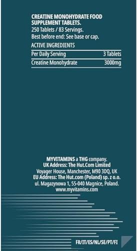 Unflavoured Creatine Tablets - 250 Tablets