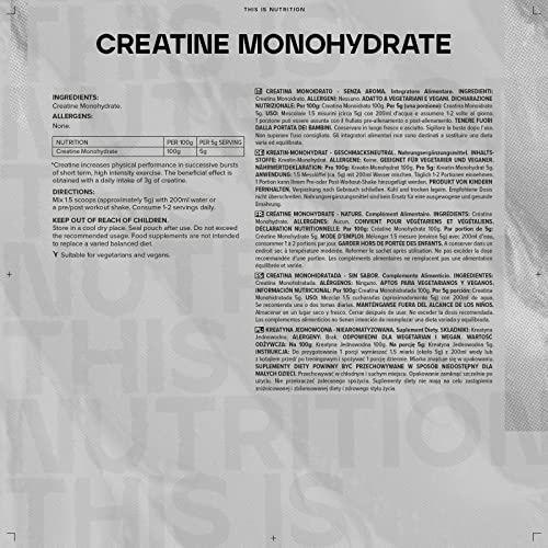 100 g Unflavored Bulk Creatine Monohydrate Powder