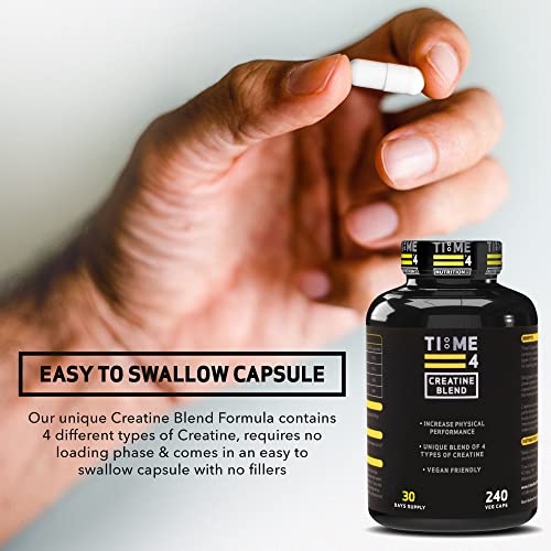 240 Capsules: Time 4 Creatine Blend - Muscle Strength Boost