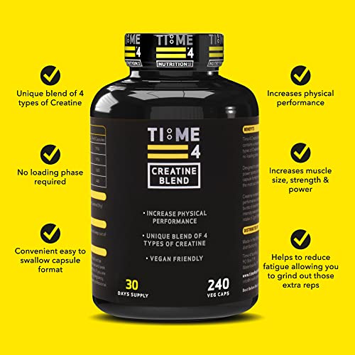 240 Capsules: Time 4 Creatine Blend - Muscle Strength Boost