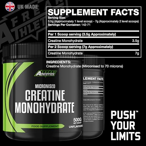 Premium UK-made Unflavoured Creatine Powder, 500g