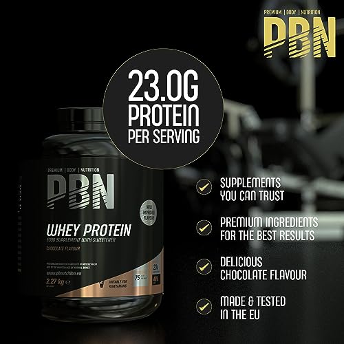 2.27kg Chocolate Whey Protein, Premium Body Nutrition