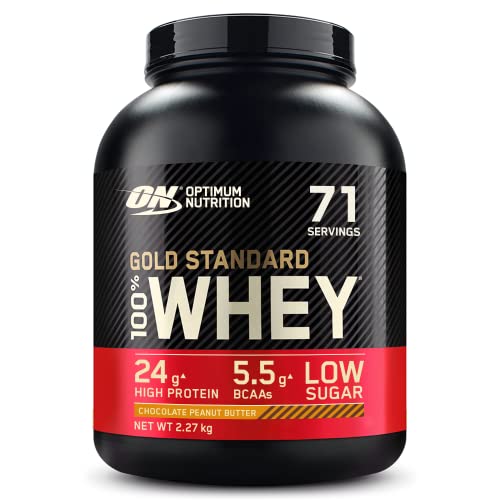 Optimum Nutrition Whey Protein, Chocolate Peanut Butter, 71 Servings