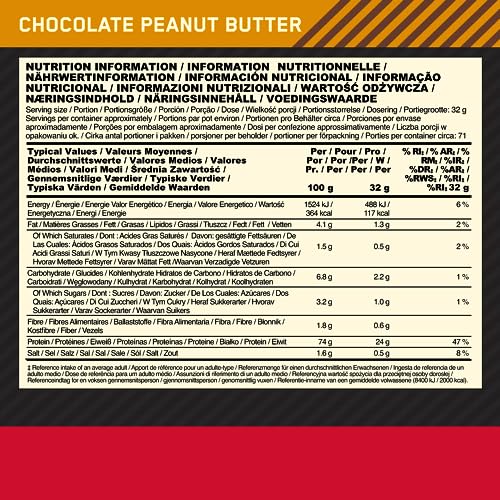 Optimum Nutrition Whey Protein, Chocolate Peanut Butter, 71 Servings