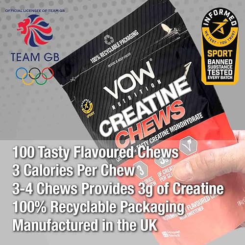Strawberry Flavoured Creatine Chews by VOW Nutrition