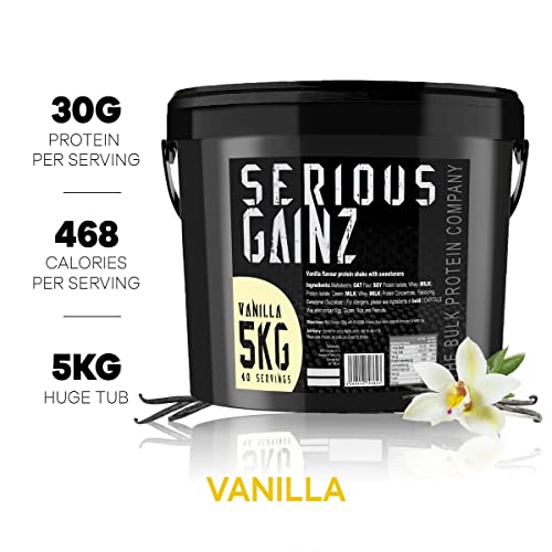 SERIOUS GAINZ Vanilla Whey Protein Powder - 5kg