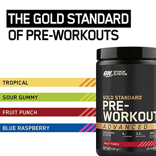 Gold Standard Pre-Workout Powder, Energy Booster, 20 Servings