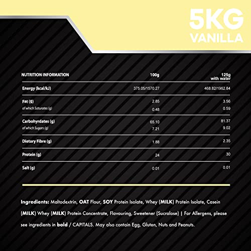 SERIOUS GAINZ Vanilla Whey Protein Powder - 5kg