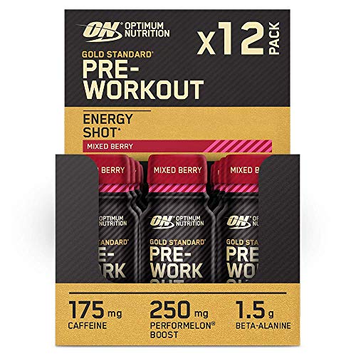 Gold Standard Pre-Workout Energy Shot, Mixed Berry Flavour
