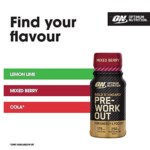 Gold Standard Pre-Workout Energy Shot, Mixed Berry Flavour