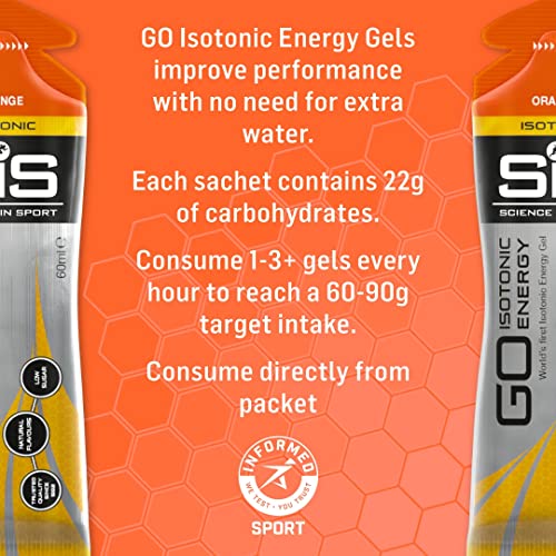 SI GO Isotonic Energy Gels, 22g Carbs, Assorted Flavours