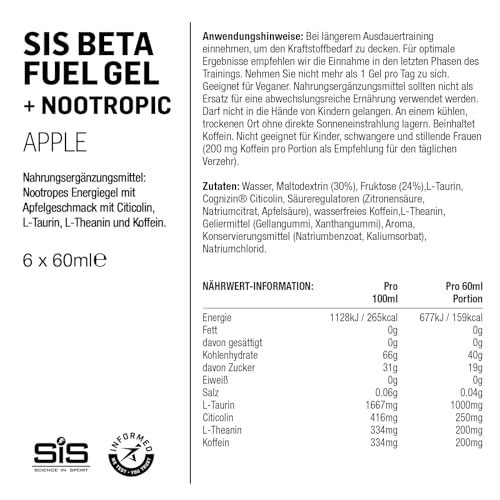 SI Science in Sport Beta Fuel Gel, Apple Flavour