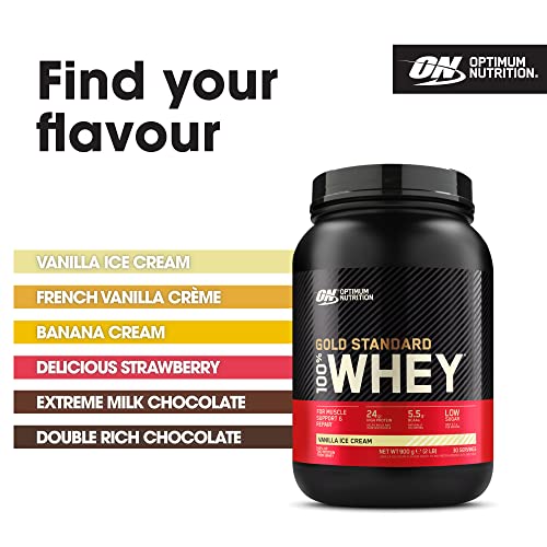 Gold Standard Whey Protein Powder, Vanilla, 30 Servings