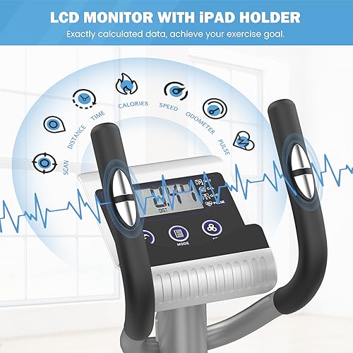 Dripex Magnetic Elliptical Exercise Machine with iPad Mount