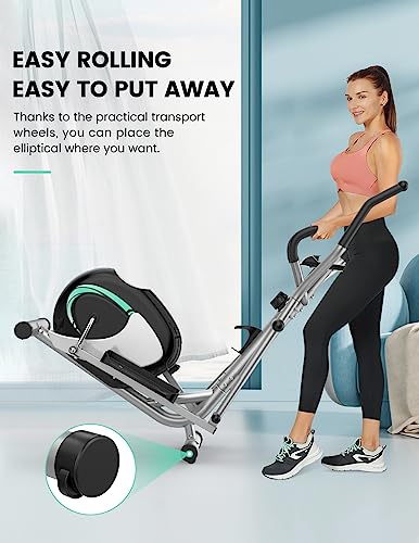 Dripex Green Cross Trainer: Quiet, 8 Resistance, LCD