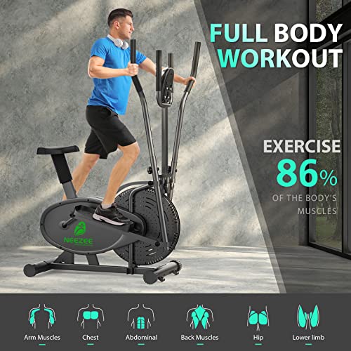 2-in-1 Elliptical Cross Trainer Exercise Bike