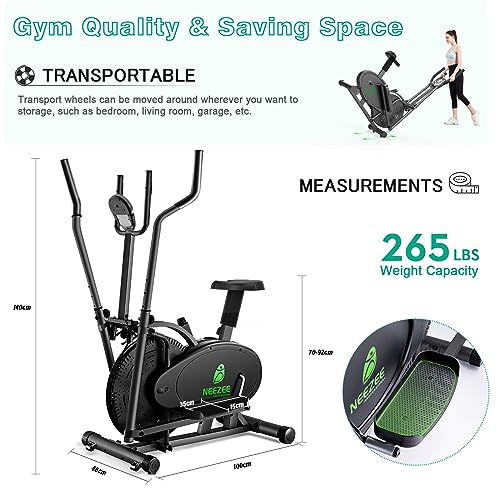 2-in-1 Elliptical Cross Trainer Exercise Bike