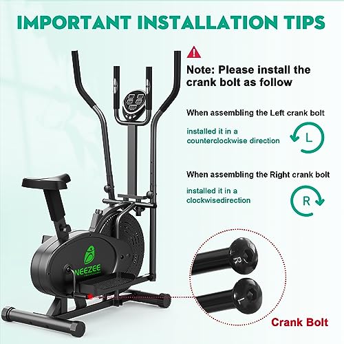 2-in-1 Elliptical Cross Trainer Exercise Bike